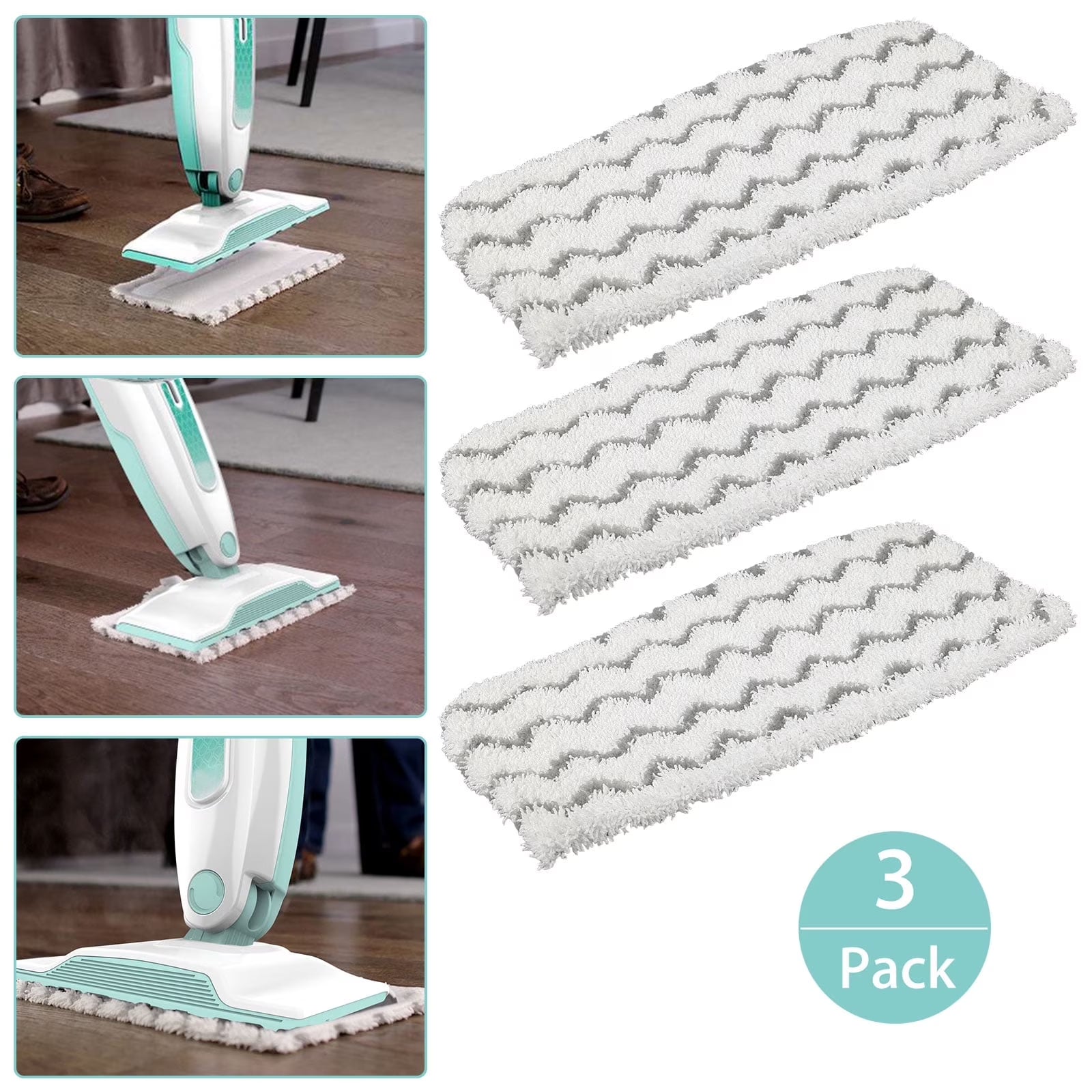 Microfiber Steam Washable Reusable Mop Pads,Shark Vacuum Cleaner S1000/S1000A /S1000C/S1000WM/S1001C