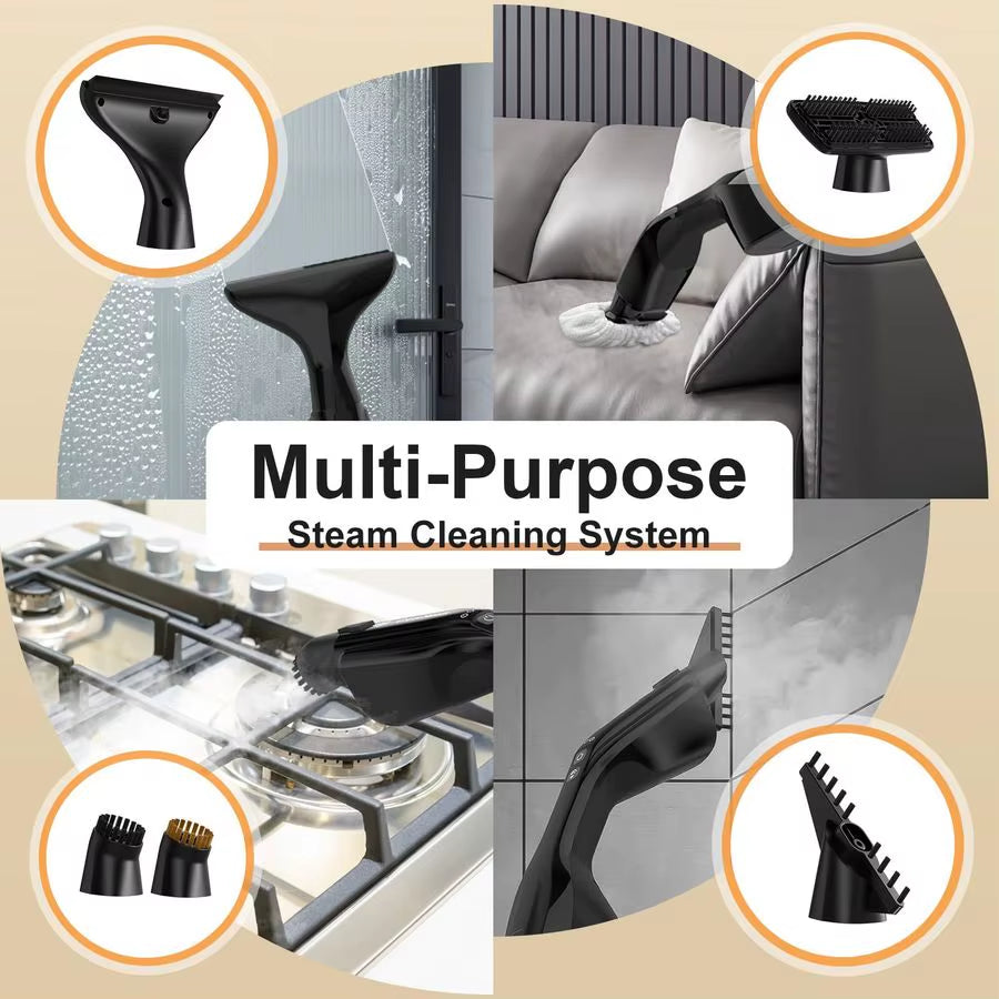 In 1 Steam Mop with Detachable Handheld Steam Cleaner, Powerful Steam Mops for Cleaning Hardwood, Laminate Floor, Tiles and Grou