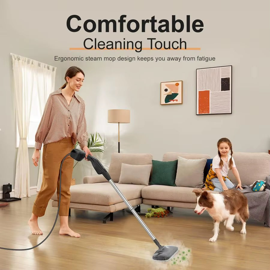 In 1 Steam Mop with Detachable Handheld Steam Cleaner, Powerful Steam Mops for Cleaning Hardwood, Laminate Floor, Tiles and Grou