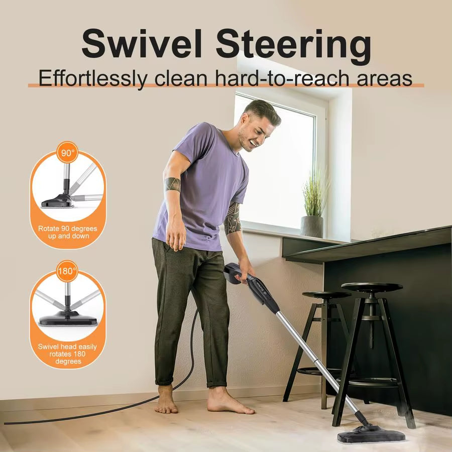 In 1 Steam Mop with Detachable Handheld Steam Cleaner, Powerful Steam Mops for Cleaning Hardwood, Laminate Floor, Tiles and Grou