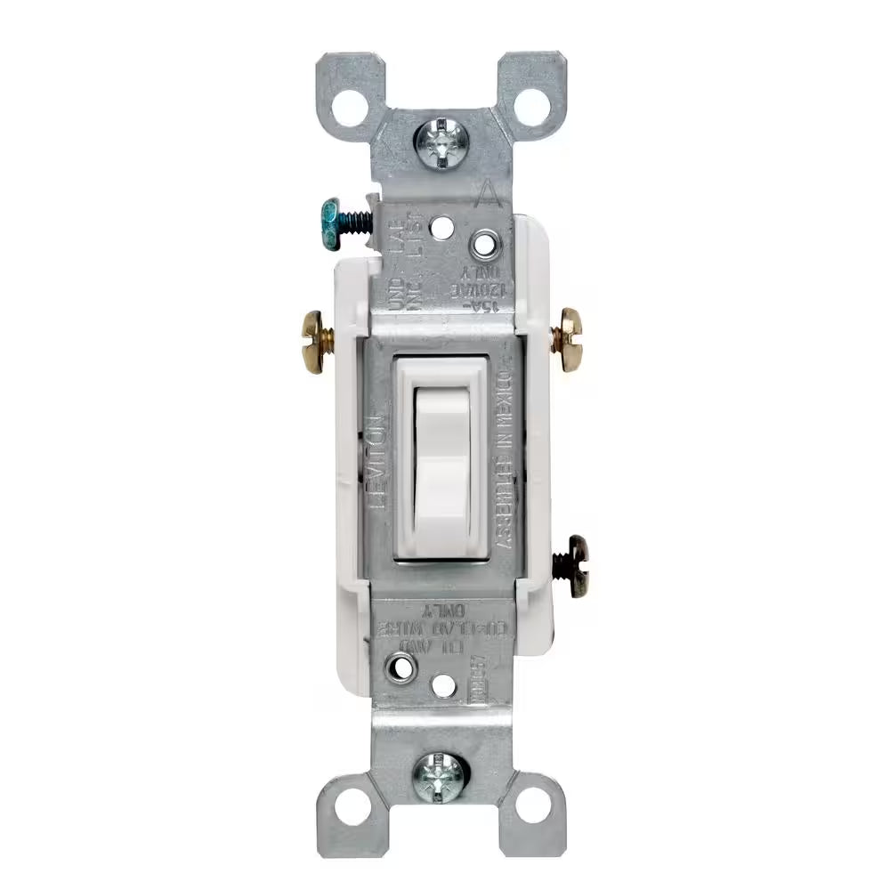 15 Amp 3-Way Toggle Switch, White 1453-2W