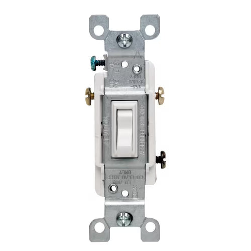 15 Amp 3-Way Toggle Switch, White 1453-2W