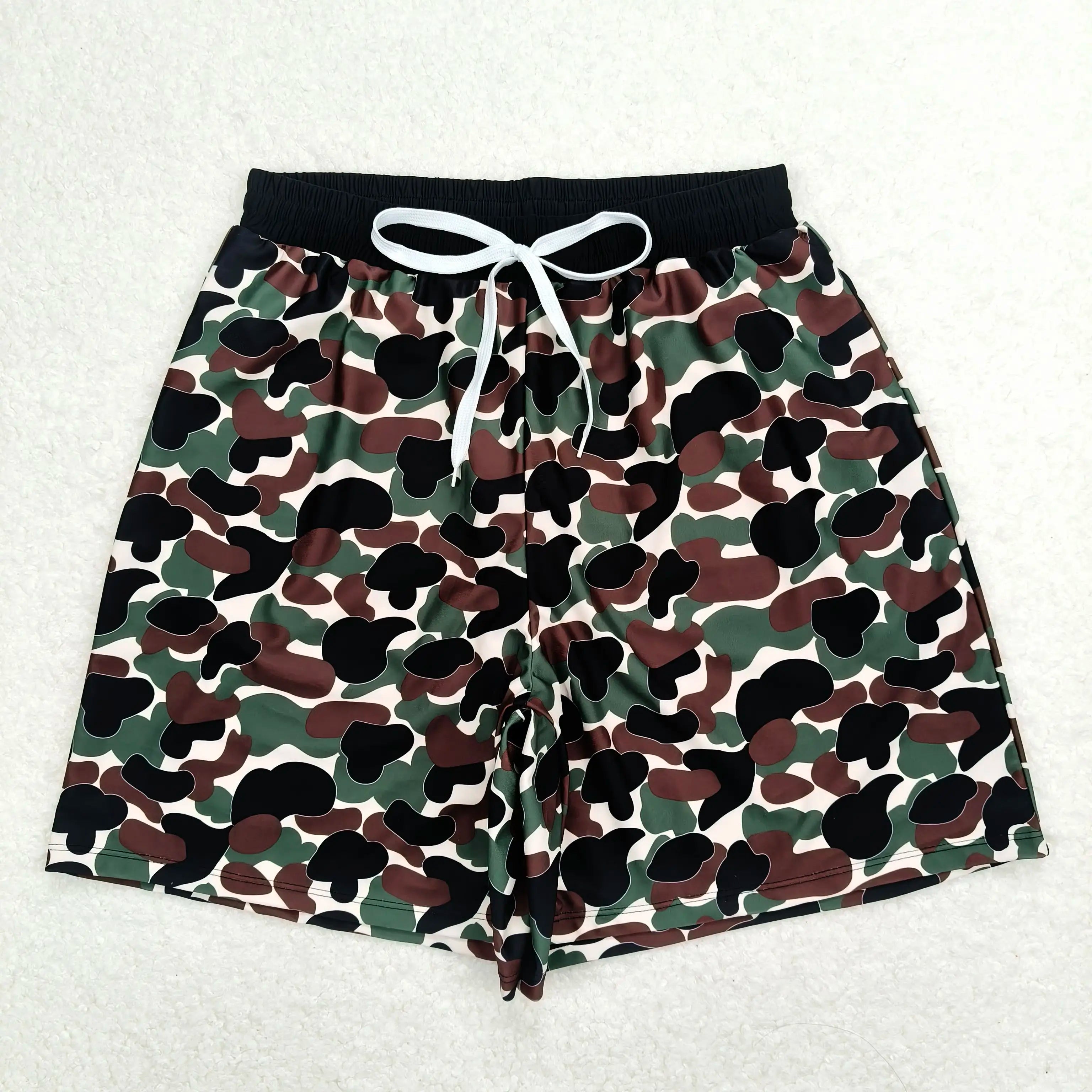 Wholesale Boutique Adult Men Camo Swimming Trunks Beachwear Man Ducks Deer Hunting Shorts Summer Swimwear Pocket Clothing