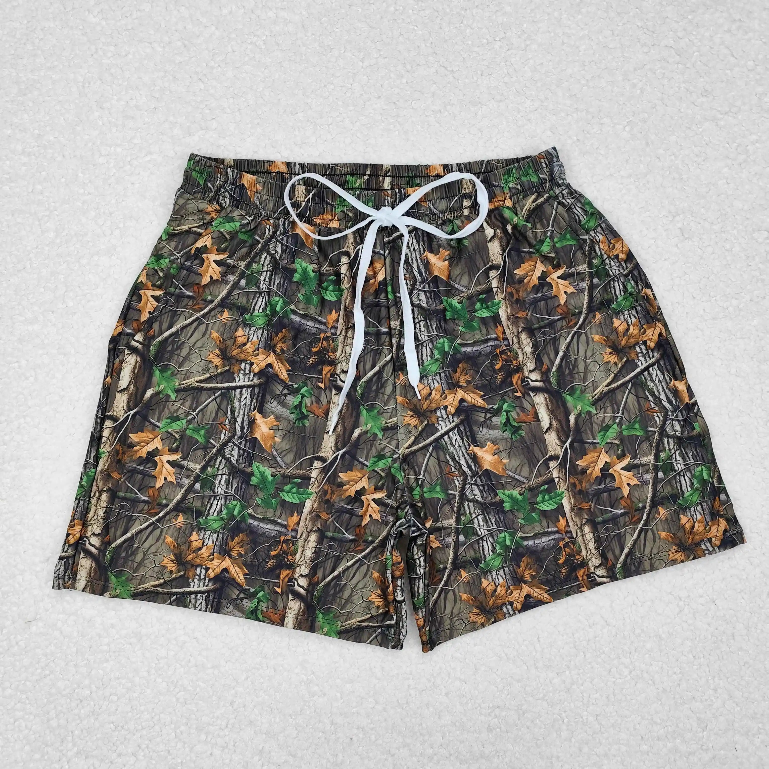 Wholesale Boutique Adult Men Camo Swimming Trunks Beachwear Man Ducks Deer Hunting Shorts Summer Swimwear Pocket Clothing