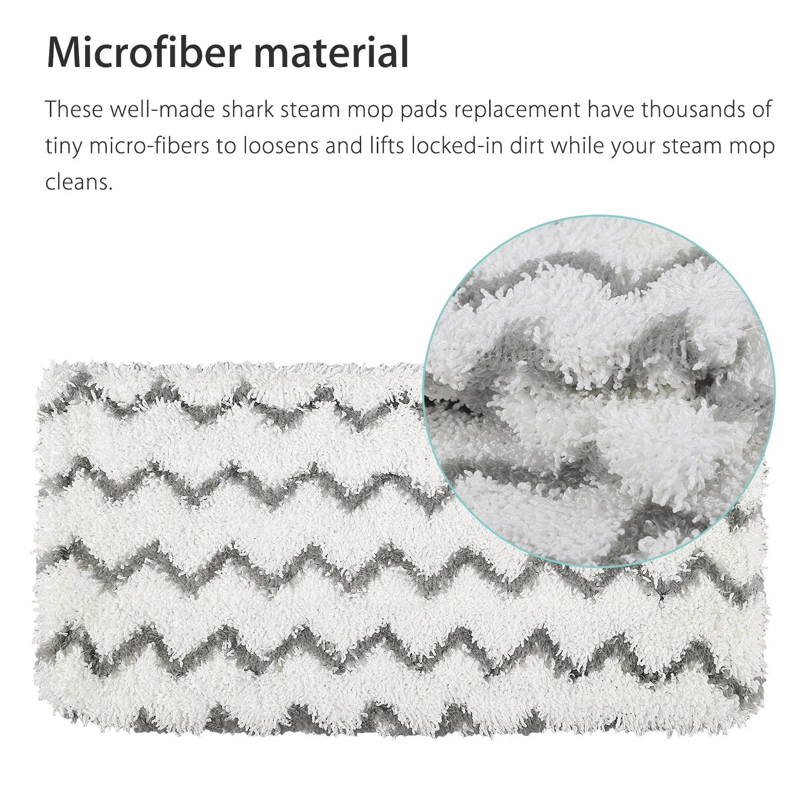 Microfiber Steam Washable Reusable Mop Pads,Shark Vacuum Cleaner S1000/S1000A /S1000C/S1000WM/S1001C