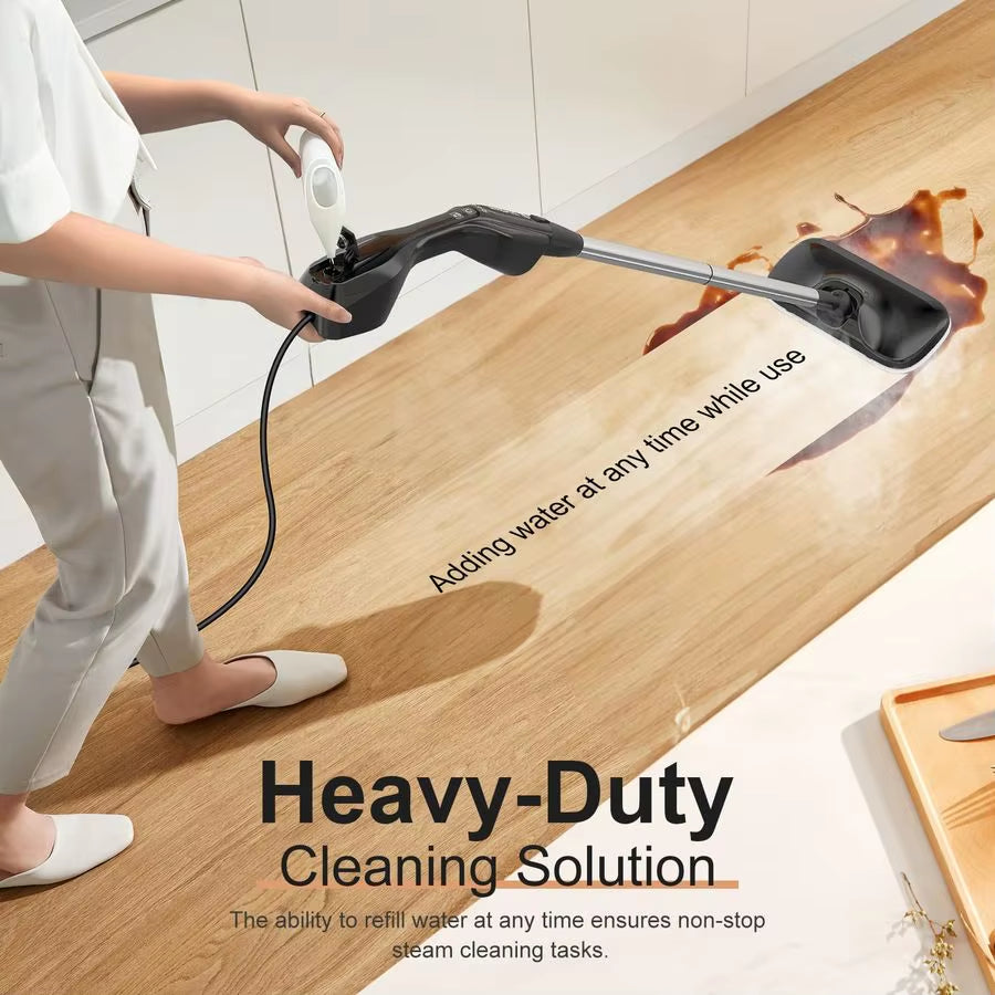 In 1 Steam Mop with Detachable Handheld Steam Cleaner, Powerful Steam Mops for Cleaning Hardwood, Laminate Floor, Tiles and Grou
