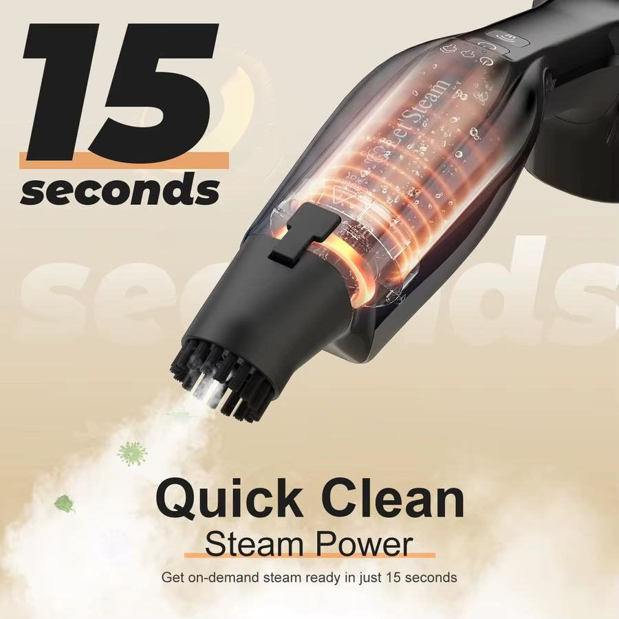 In 1 Steam Mop with Detachable Handheld Steam Cleaner, Powerful Steam Mops for Cleaning Hardwood, Laminate Floor, Tiles and Grou